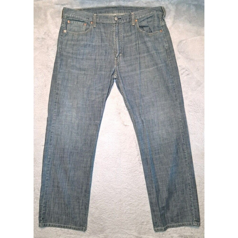 Levis 569 Jeans Men 38x32(40x31) Medium Wash Blue Denim Baggy Loose Straight Fit